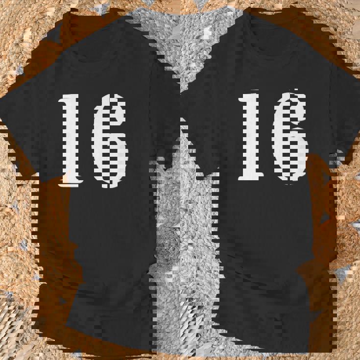 16番 16番 番号付き Tシャツ 高齢者への贈り物