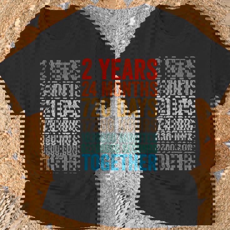 2年目の記念日 彼 彼女 カップル 2回目の結婚 Tシャツ 高齢者への贈り物