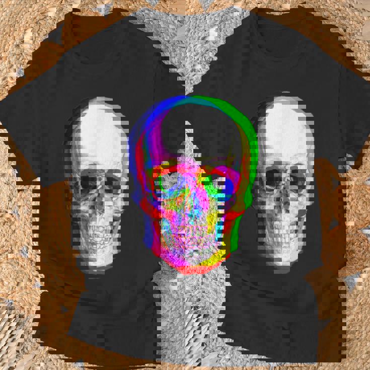 3Dスカル。 Tシャツ 高齢者への贈り物