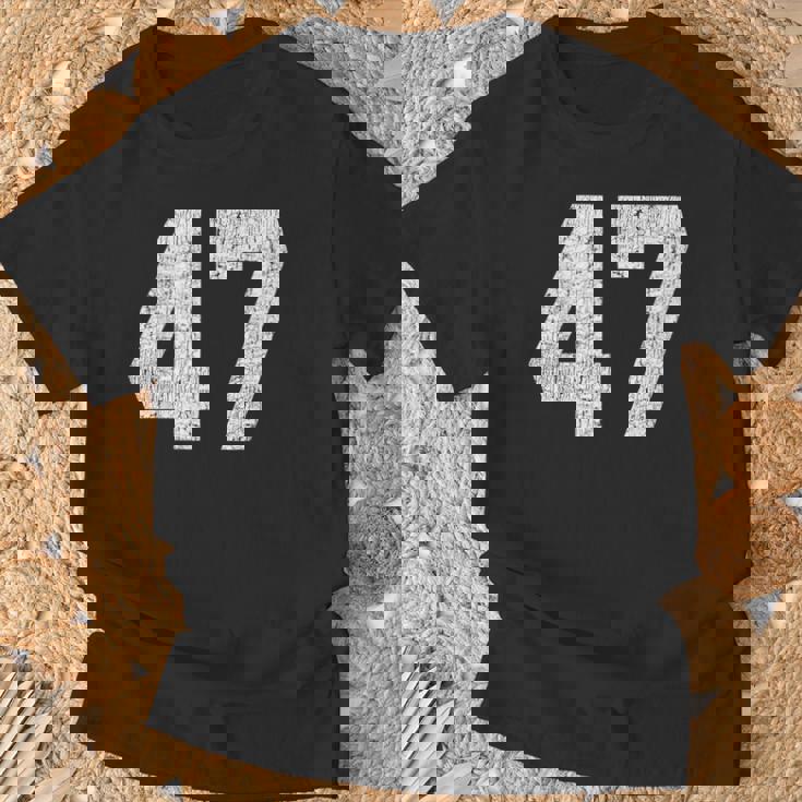 47 ジャージユニフォーム バーシティ スポーツ番号 47歳の誕生日 Tシャツ 高齢者への贈り物