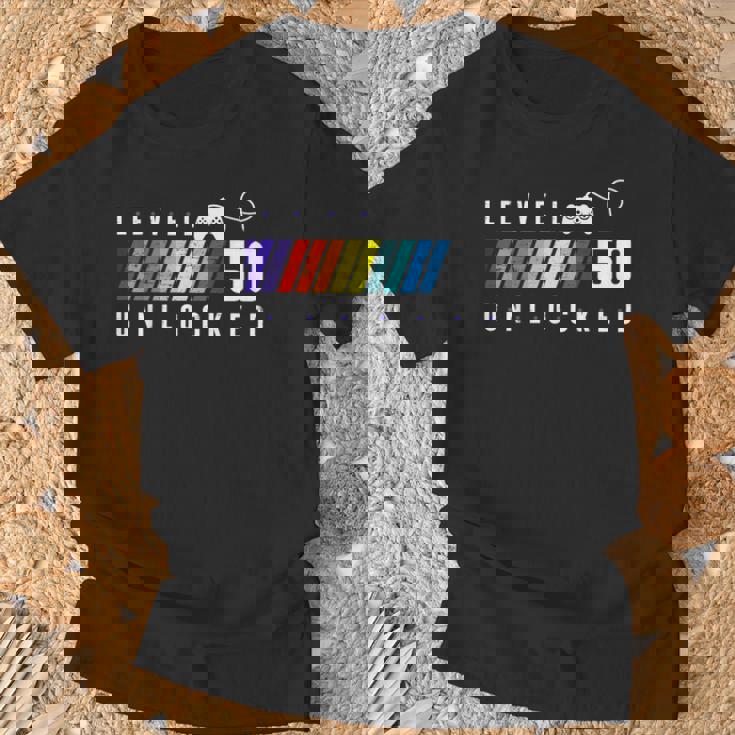 50歳の誕生日 ゲーマーボーイまたはゲーマーガール レベル50 アンロック Tシャツ 高齢者への贈り物