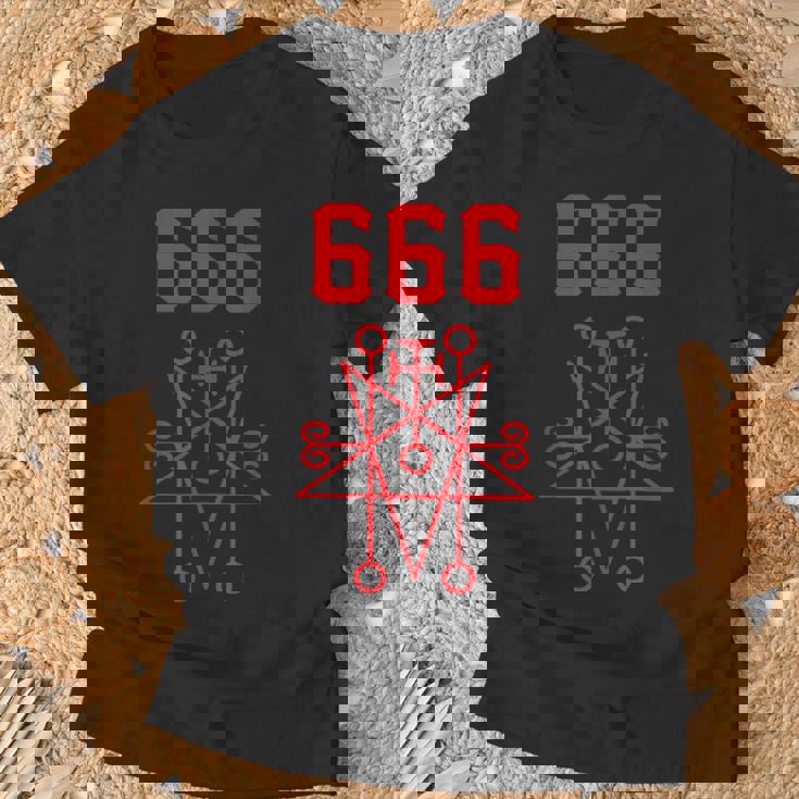 666 悪魔 悪魔のペンタグラム 獣のマーク Tシャツ 高齢者への贈り物