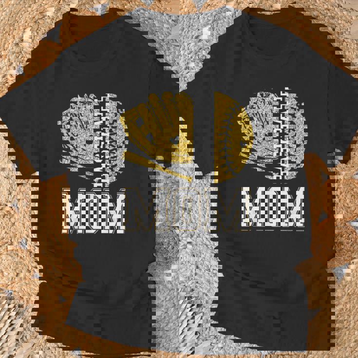 Baseball Mom Game Day Baseball Season Mama Girl Gold T-Shirt Gifts for Old Men