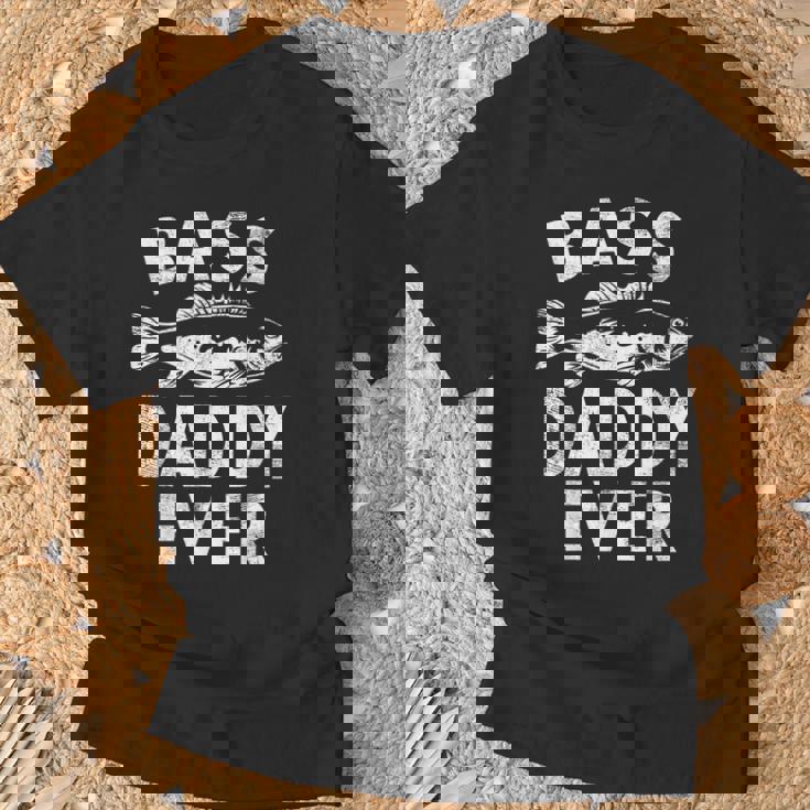 Bass Daddy Ever Fishing Daddy Father's Day Tシャツ 高齢者への贈り物
