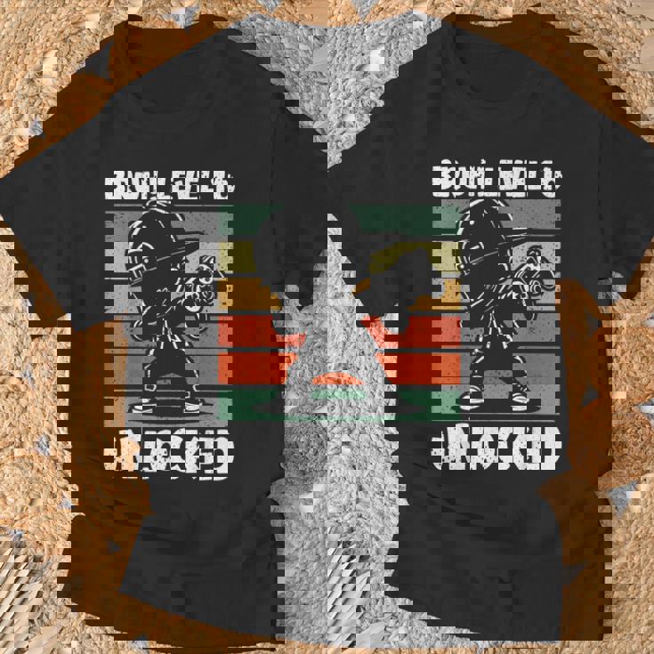 Bruh Nivel 16 Desbloqueado 16 Años Niño 16 Cumpleaños Dabbing Boy Camiseta unisex Regalos para ancianos