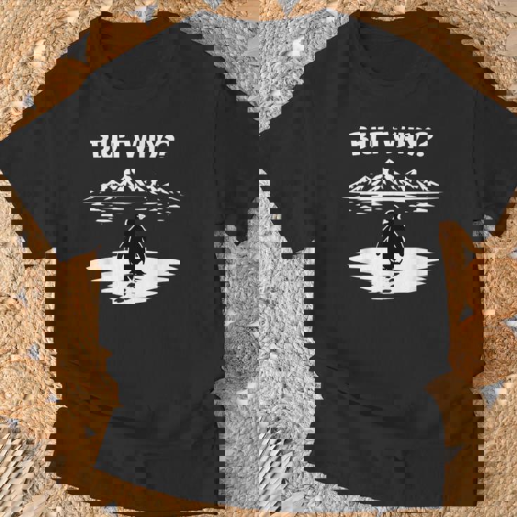 But Why Penguin Mountains Cute Tシャツ 高齢者への贈り物