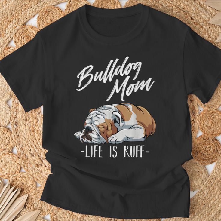 Cadeau Amusant Bouledogue Anglais – Maman Bulldog T-Shirt Cadeaux pour les vieillards