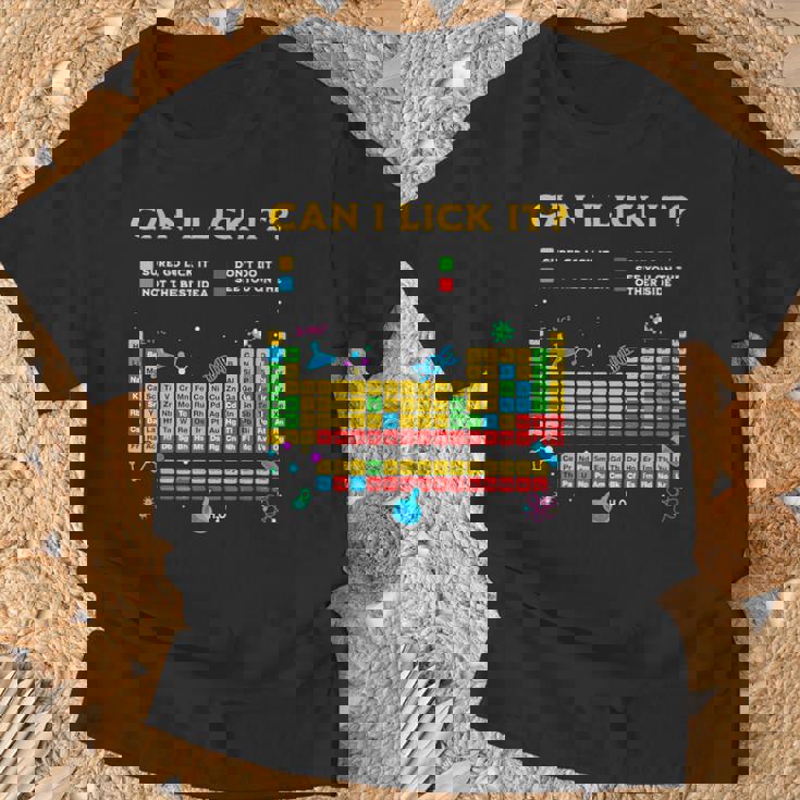 Can I Lick It 周期表 面白い 科学 先生 学生 Tシャツ 高齢者への贈り物