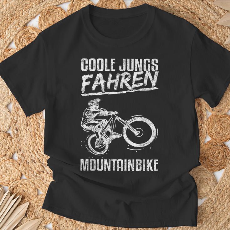 Coole Jungs Fahren Mountainbike Mtb Fahrrad Kinder Jungen T-Shirt Geschenke für alte Männer