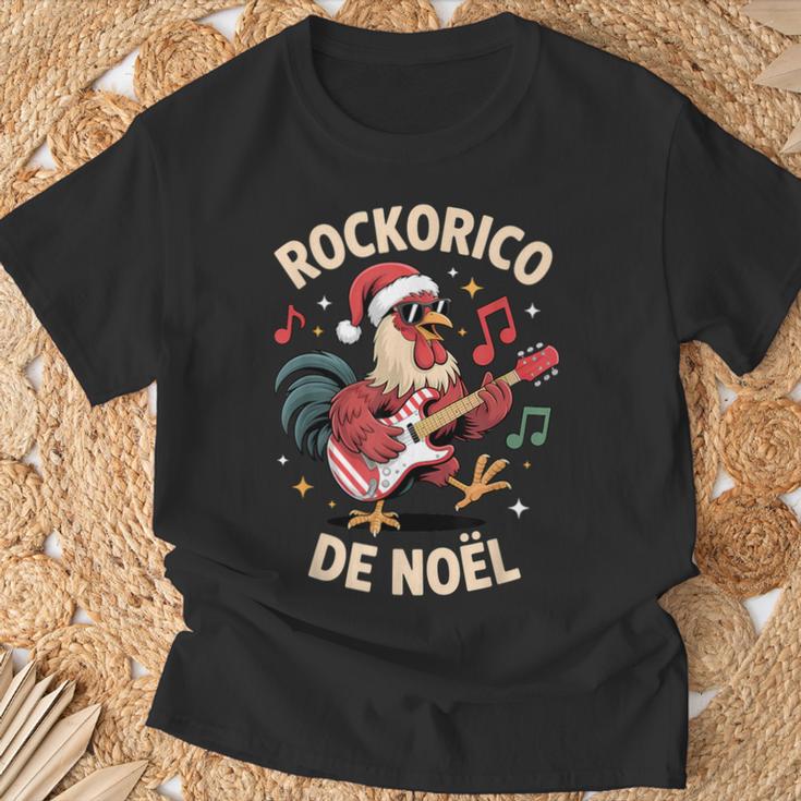 Coq De Noël Cocorico Festif Et Bonnet Rouge De Père Noël T-Shirt Cadeaux pour les vieillards