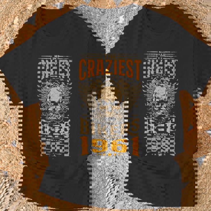 The Craziest Bikers Are Born 1961 Motorcycle 62Th Birthday Tシャツ 高齢者への贈り物
