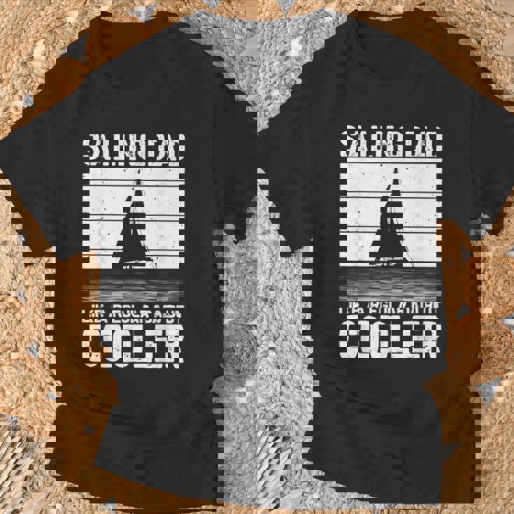 Divertente Regalo Per La Festa Del Papà In Barca Aela Papà Barca Marinaio Uomini Maglietta Regalos para ancianos