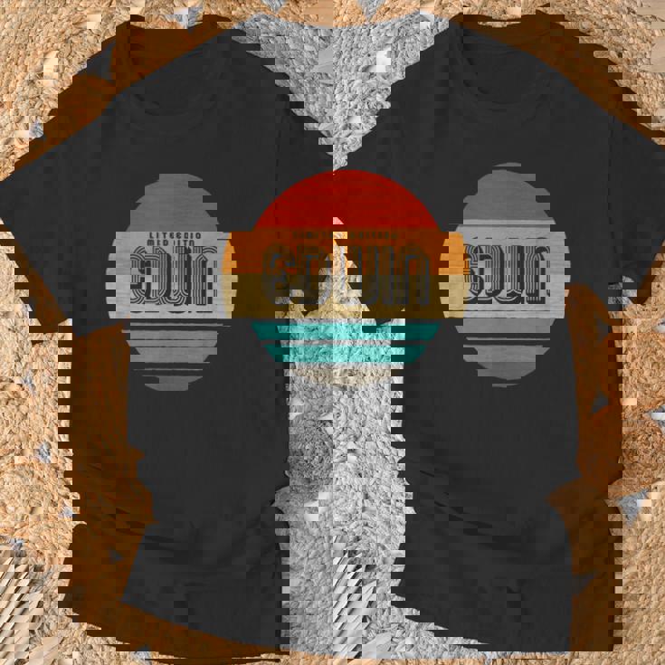 Edwin 名称 レトロ・ヴィンテージ・サンセット 限定版 Tシャツ 高齢者への贈り物