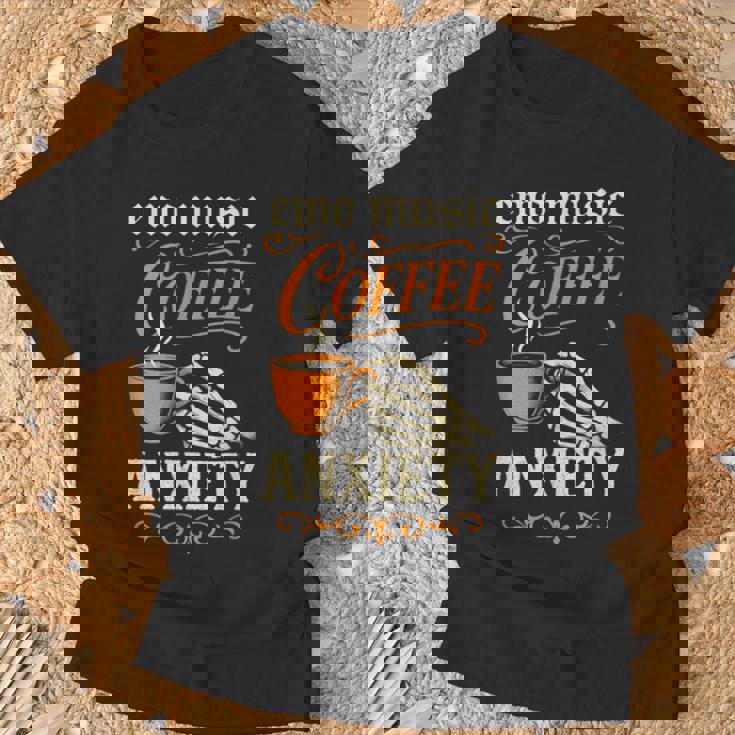 Emo Music Coffee Anxiety Rock Goth Grunge T-Shirt Gifts for Old Men