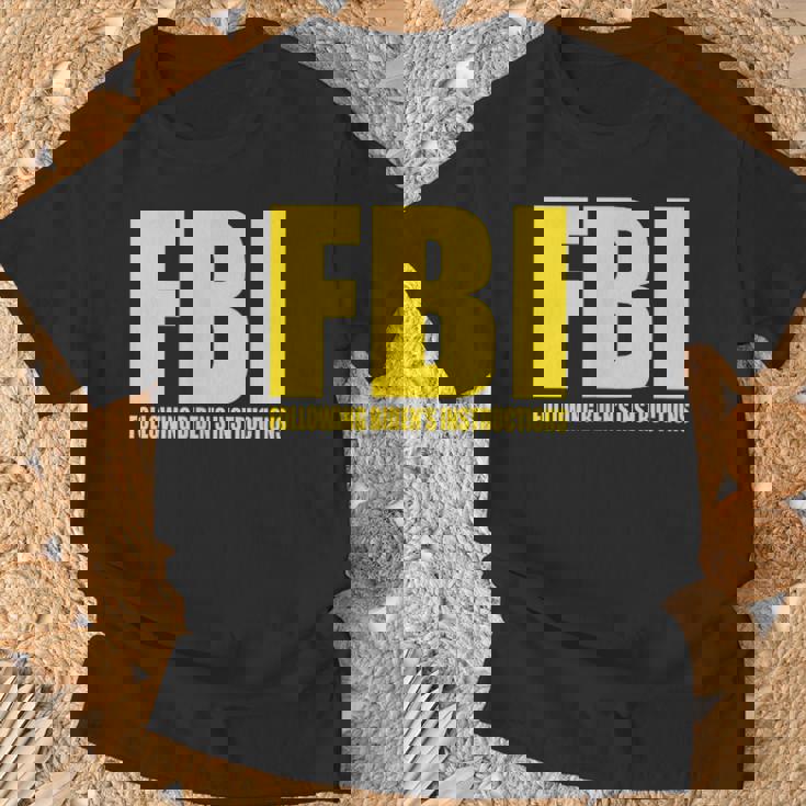 Fbi Bidenの指示に従うアパレル 面白い 男性 女性 Tシャツ 高齢者への贈り物