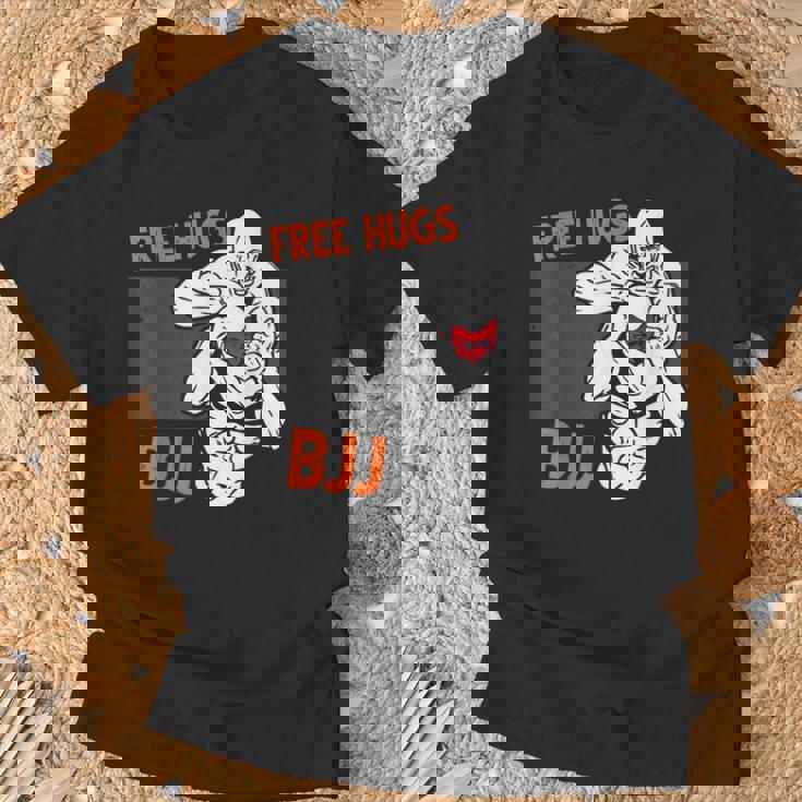 Free Hugs ブラジリアン柔術 Bjj 格闘技 面白い総合格闘技 Tシャツ 高齢者への贈り物