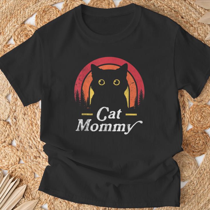 Cat Lady Mommy Cat Lovers Retro La Mejor Mamá De Gatos De La Historia Camiseta unisex Regalos para ancianos