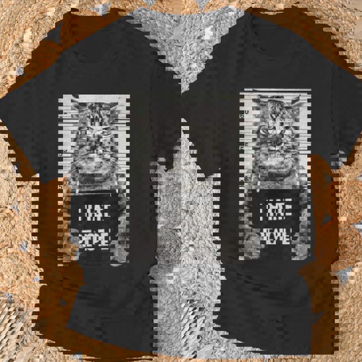 Cats Picture I Hate Peopleaying Tシャツ 高齢者への贈り物