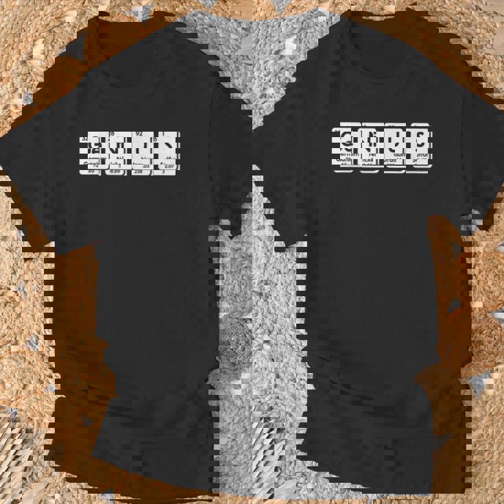 Genius Ge-Ni-U-S 化学元素科学周期表 Tシャツ 高齢者への贈り物