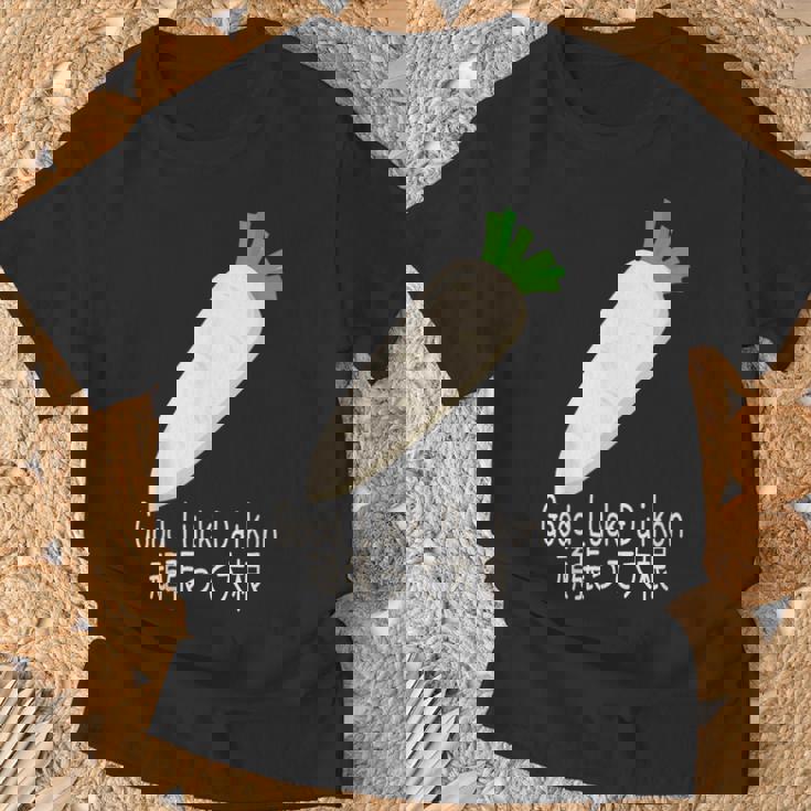 Good Luck Daikon 頑張って大根 Tシャツ 高齢者への贈り物