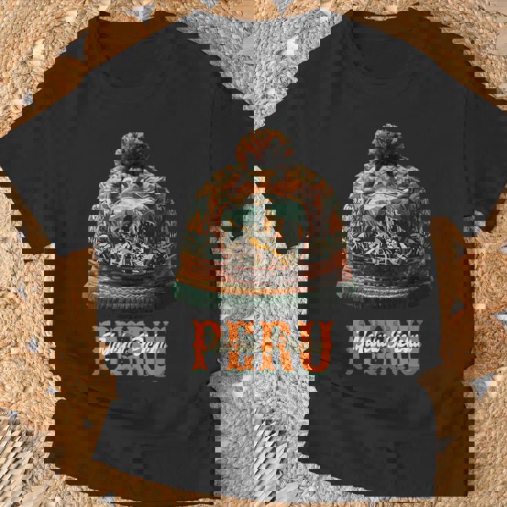 Grafico マルチカラー Chullo Peruano Machu Pichu Tシャツ 高齢者への贈り物