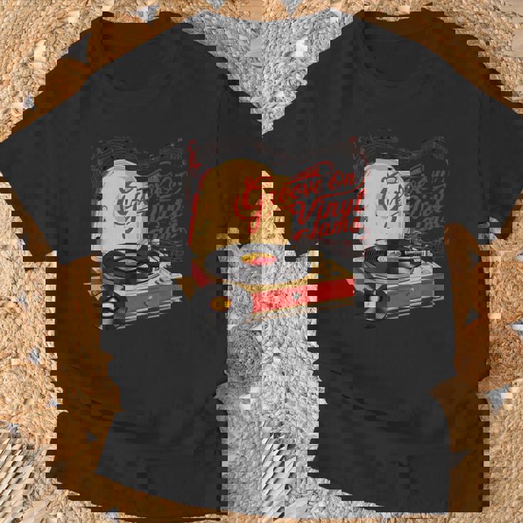 Groove On レトロビニールジャム、レトロビニールレコード Tシャツ 高齢者への贈り物