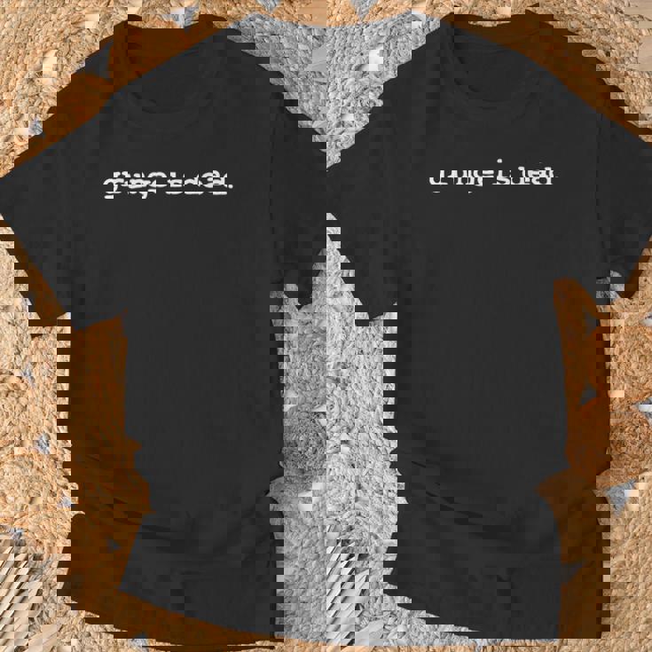 Grunge Is Dead Rock 90年代オルタナティブ シアトル音楽スローガン Tシャツ 高齢者への贈り物