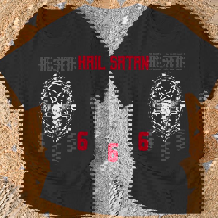 Hailatan 666 バフォメット ペンタグラム ルシファー オカルトサタニック Tシャツ 高齢者への贈り物