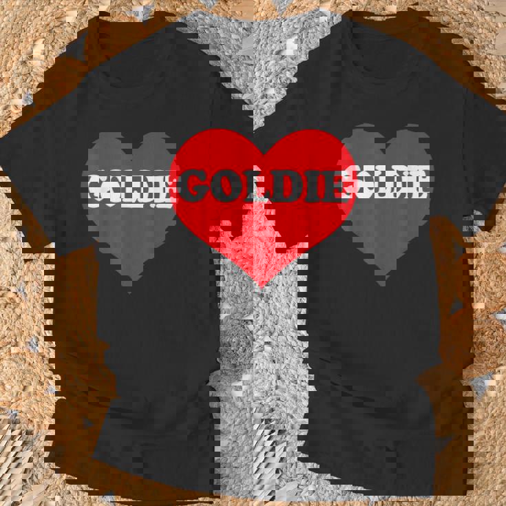 I Heart Goldie I Love Goldie カスタマイズ可 Tシャツ 高齢者への贈り物