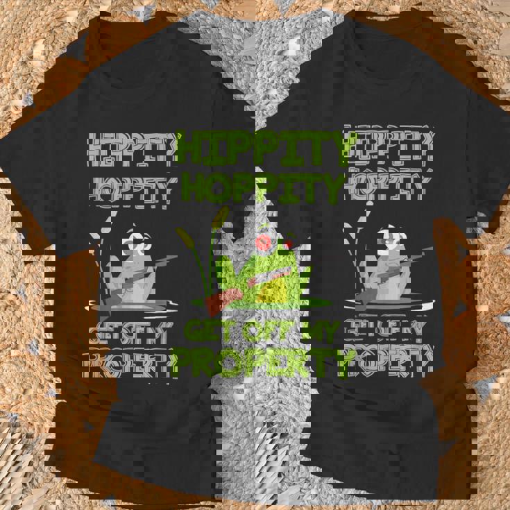 Hippity Hoppity Get Off My Property 面白いカエルミームギフト Tシャツ 高齢者への贈り物