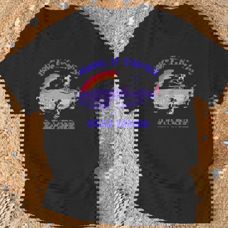 Honk If You're Dead Inside デザイン Tシャツ 高齢者への贈り物