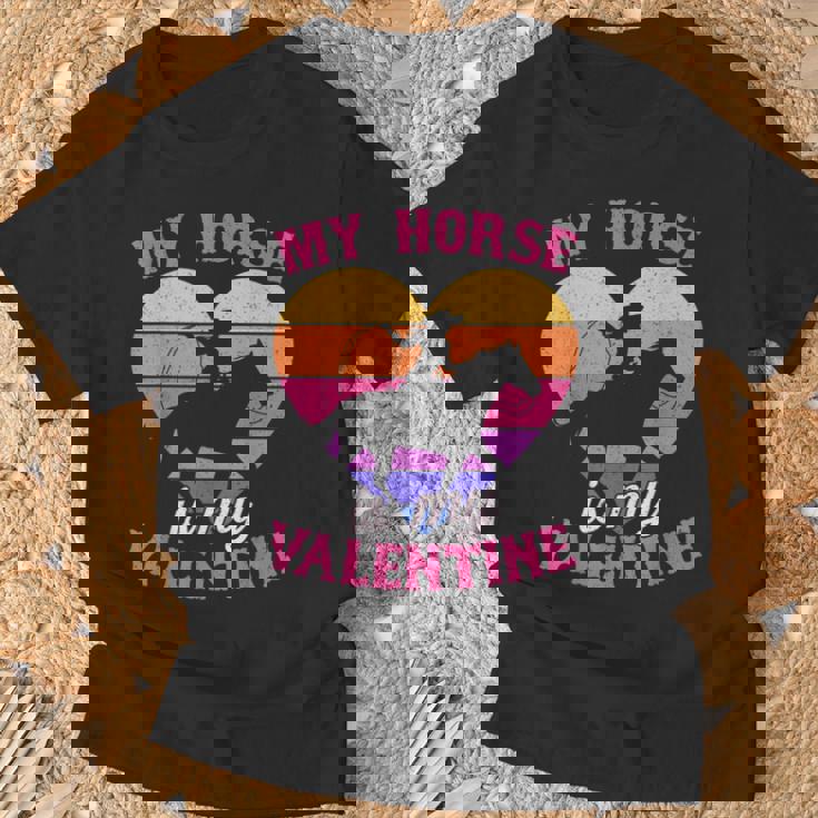 My Horse Is My Valentine Cowgirl Western Animal Lover T-Shirt Gifts for Old Men