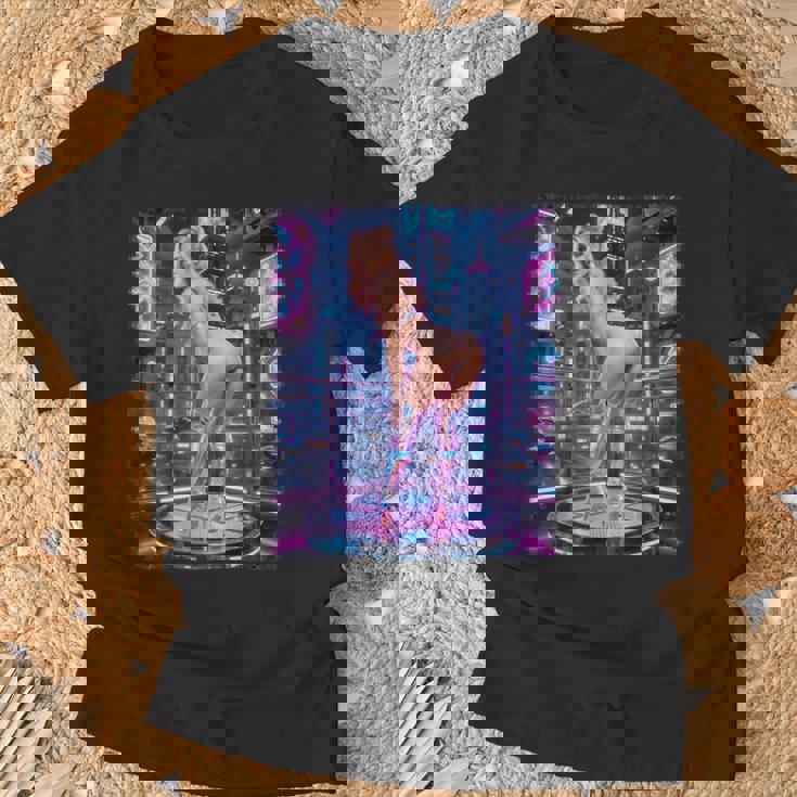 Hot Girl On 男性用 レトロフューチャリズム ピンナップガール 4 Tシャツ 高齢者への贈り物