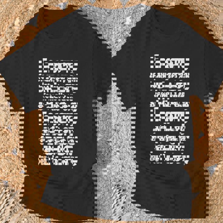 I'morry Foraysorry Beingorry おかしな謝罪 Tシャツ 高齢者への贈り物