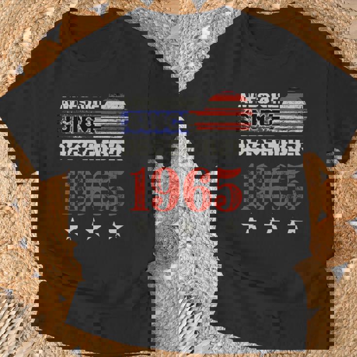 Impresionante Banderaintage De Estados Unidos Desde 1965 De Diciembre De 1965 Manga Larga Camiseta unisex Regalos para ancianos