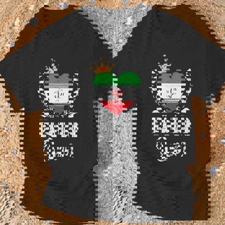 Iranian Queen Iran Flag Proud Iranian Woman T-Shirt Gifts for Old Men
