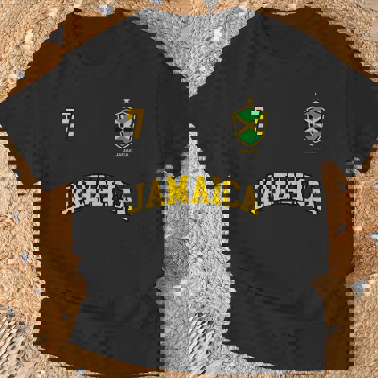 Jamaica チームサッカー ジャマイカ Number 7Occer Tシャツ 高齢者への贈り物