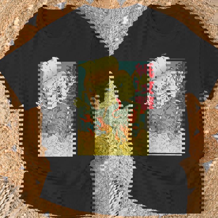 Japanese Anime Toilet Paper Monster Attackintage Poster Tシャツ 高齢者への贈り物