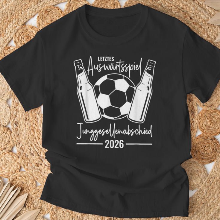 Jga 2026 Letztes Auswärtsspiel Junggesellenabschied Fußball T-Shirt Geschenke für alte Männer