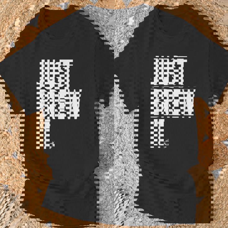 Just Brew It おもしろコーヒーシャツ Tシャツ 高齢者への贈り物