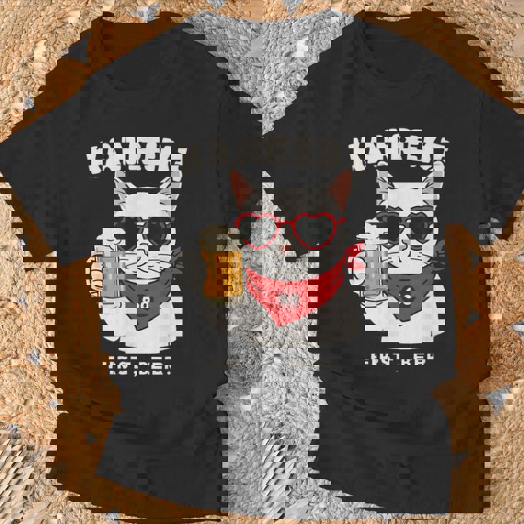 Kanreki 還暦 60歳 記念 猫 サングラス ビール 大人のユーモア Tシャツ 高齢者への贈り物