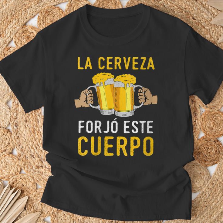 La Cerveza Forjó Este Cuerpo Beber Divertidas Cuello Camiseta unisex Regalos para ancianos