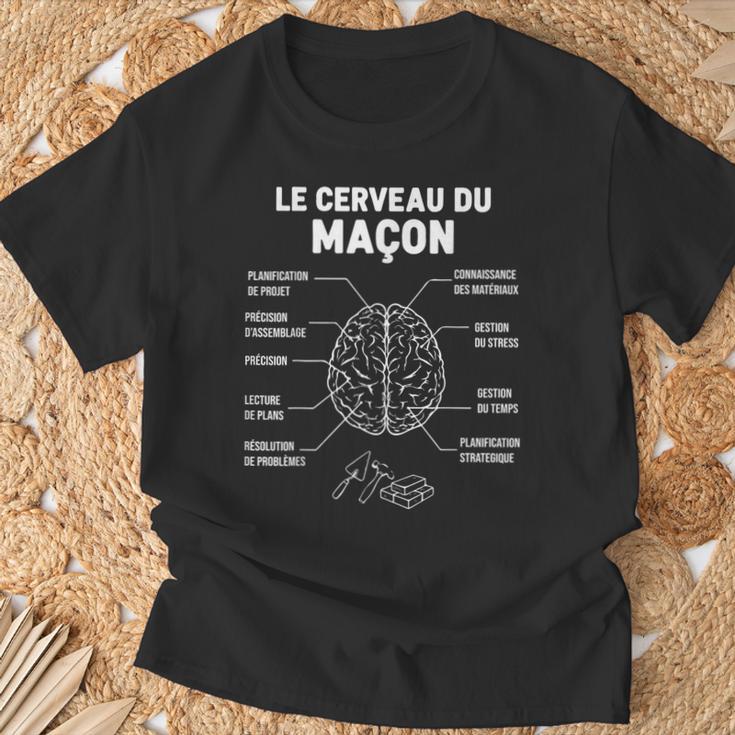 Le Cerveau Du Maçon Maçonnerie Construction Travaux Public T-Shirt Cadeaux pour les vieillards