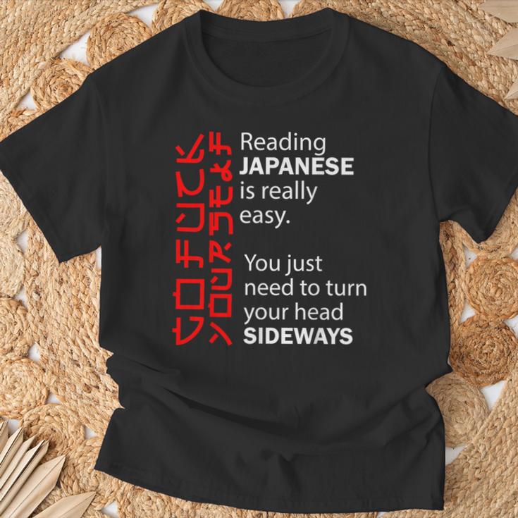 Lecture Japonaise Facile De Tourner La Tête Latéralement Go Fuck Yourself T-Shirt Cadeaux pour les vieillards
