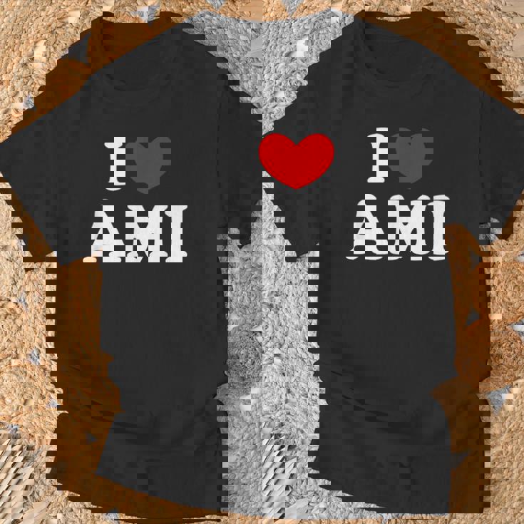 I Love Ami 私は愛する Ami Tシャツ 高齢者への贈り物