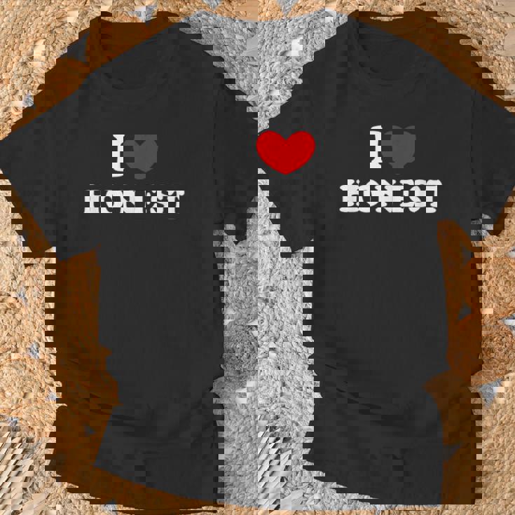 I Love Honest 私は愛する Honest Tシャツ 高齢者への贈り物