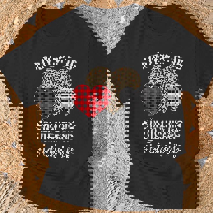 I Love My Job For All The Little Reasons バレンタインハート Tシャツ 高齢者への贈り物