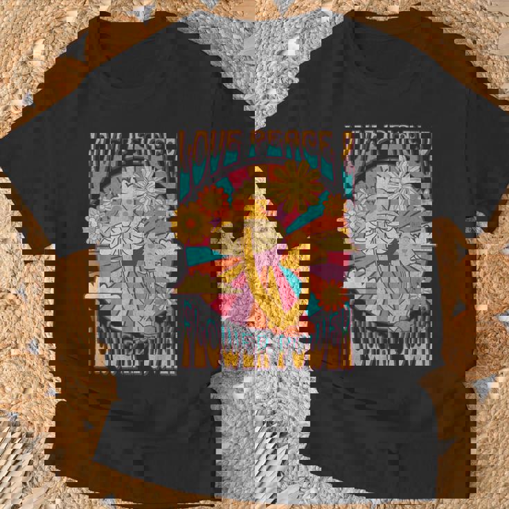 Love Peace ヒッピーコスチューム 60年代 70年代 フラワーフェスティバル衣装 Tシャツ 高齢者への贈り物