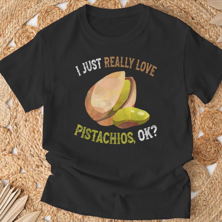 I Love Pistachios Ok Pistachos Lindos Y Divertidos Camiseta unisex Regalos para ancianos