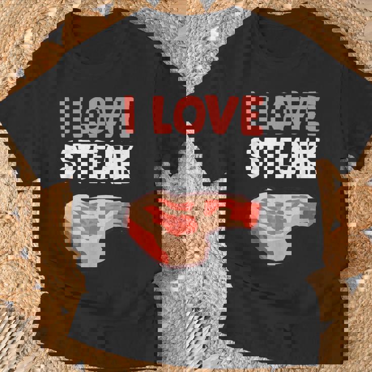 I Loveteak おもしろステーキ バーベキューグリルステーキ Tシャツ 高齢者への贈り物